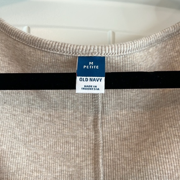 *NWT* Old Navy Fitted Ribbed Square-Neck Midi Dress [[Light Tan]] - Picture 3 of 5